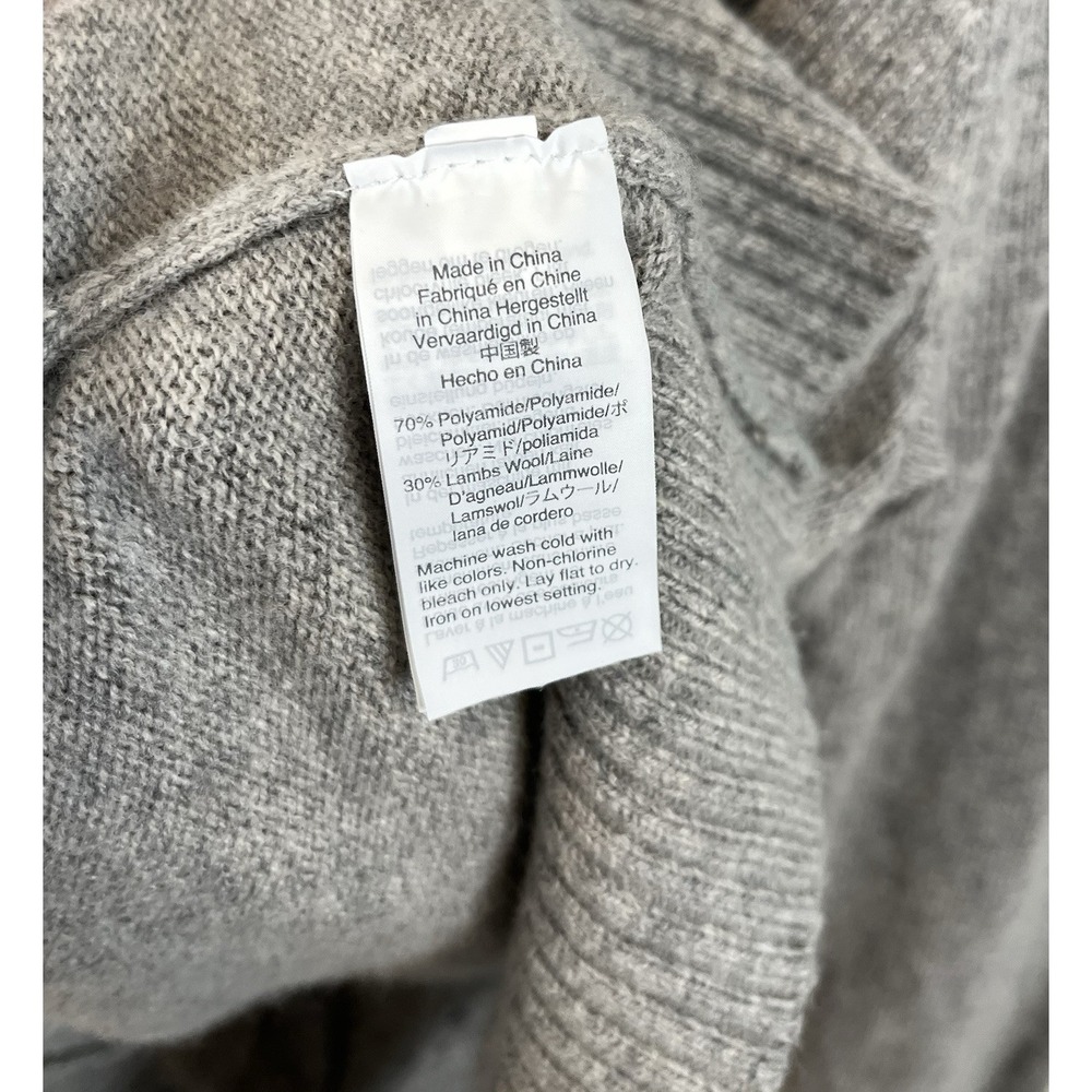 J Crew Men's Lambswool Sweater Sz Lg Gray Crewneck Pullover Cozy - Picture 3 of 10